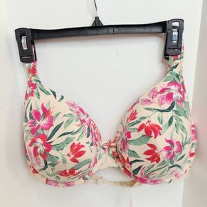 Cacique Womens Lightly Lined T-shirt Bra Womens 36F Printed Palmd Underwire
